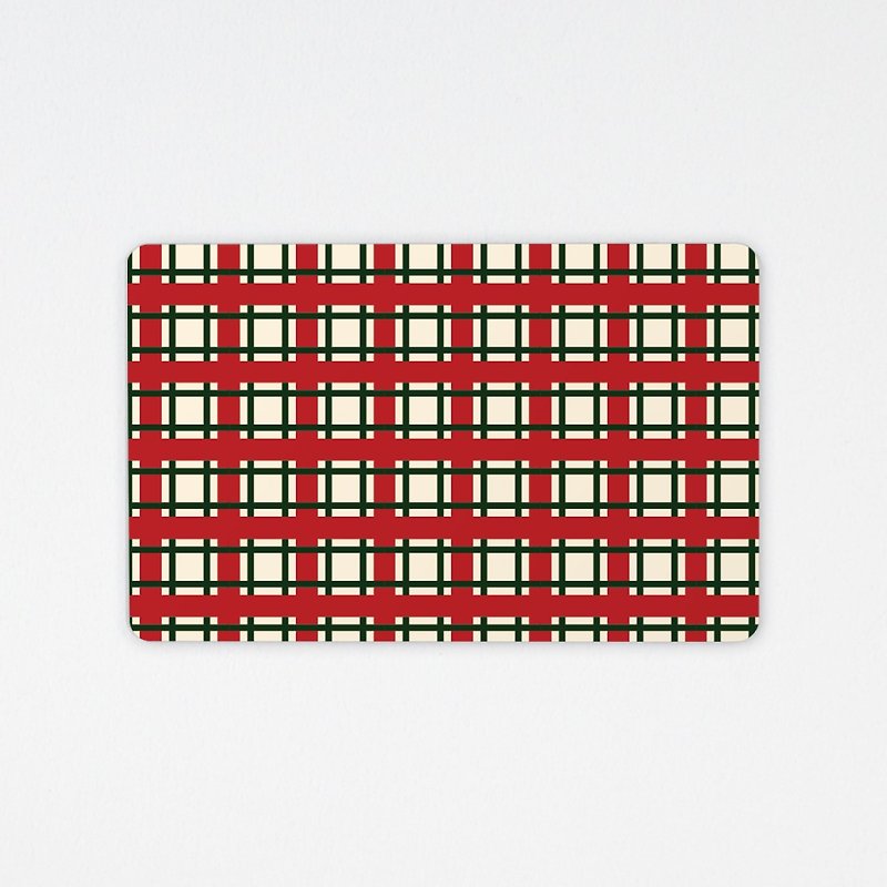 復古聖誕 | 晶片悠遊卡 (非卡貼) 可客製化一段您喜歡的文字 - 其他 - 其他材質 紅色