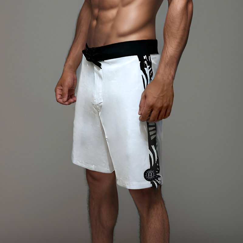 HAGWOUTDOOR No Bad Days-Board shorts-White - Men's Sportswear Bottoms - Other Materials 