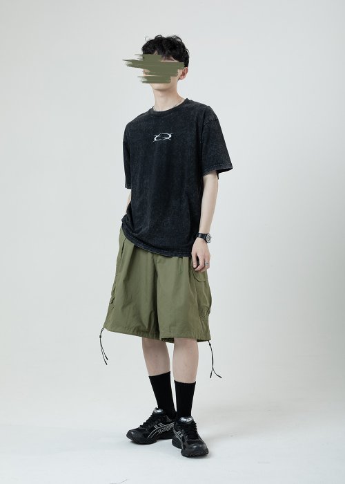 ライトニングプリント ウォッシュドTシャツ WIRE プリント ウォッシュド T シャツ - ショップ the bugLab T