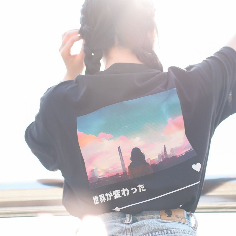 【CREEPS】World Has Changed 寬鬆重磅印花T恤 210g - 男 T 恤 - 棉．麻 多色