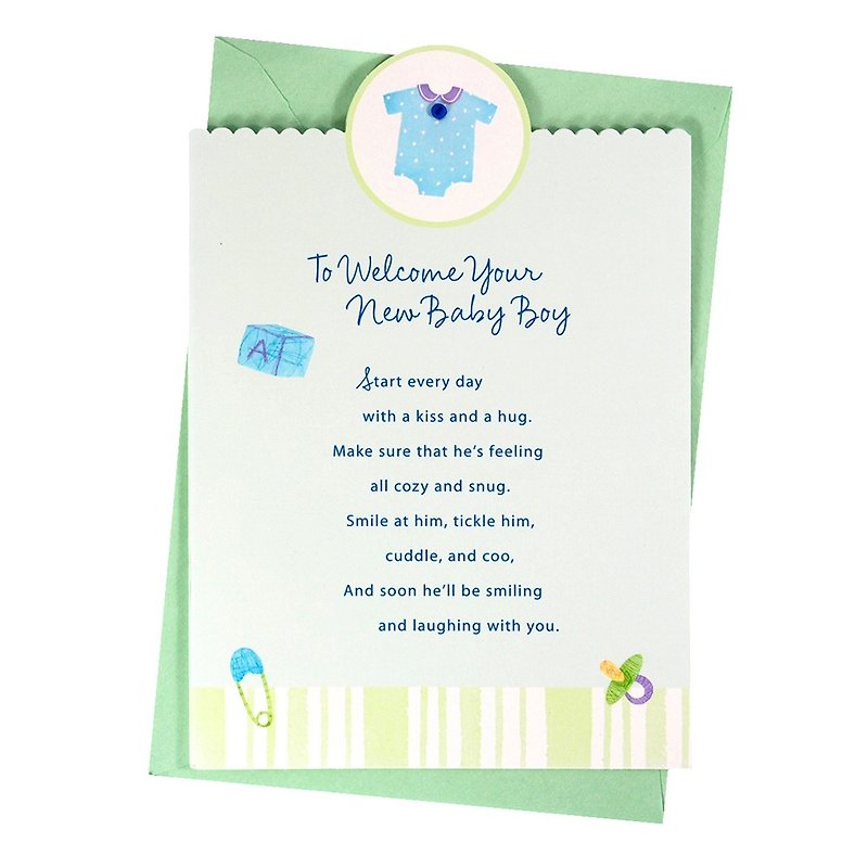 Telling stories for male babies [Hallmark-Card Baby Congratulations] - Cards & Postcards - Paper Green