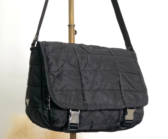 日本直送 名牌中古包 】PRADA プラダ ショルダーバッグ ブラック