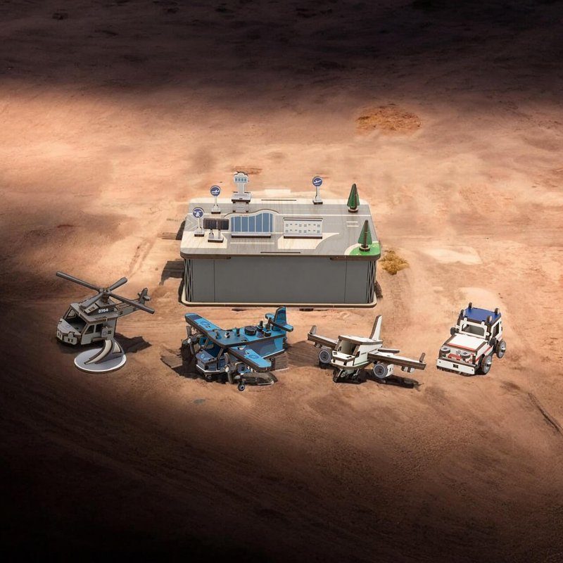 [DIY Handmade] Miniature Assembly Car Play Set - Fun Flight DIY Wooden Car Educational Toy Model - งานไม้/ไม้ไผ่/ตัดกระดาษ - ไม้ หลากหลายสี