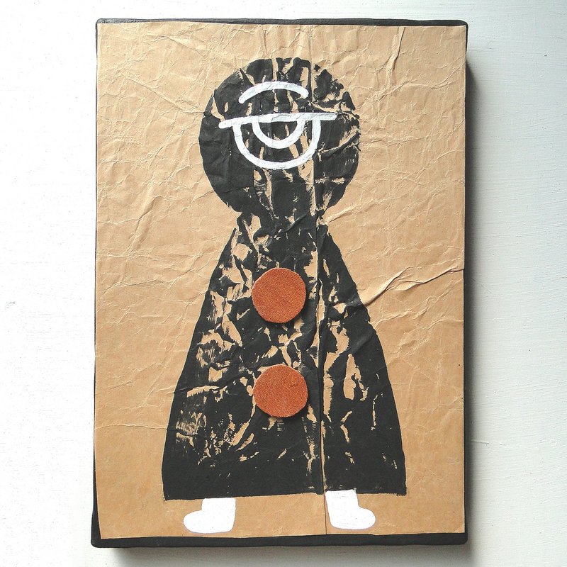 Damage Series Original Canvas No18 - โปสเตอร์ - กระดาษ สีนำ้ตาล