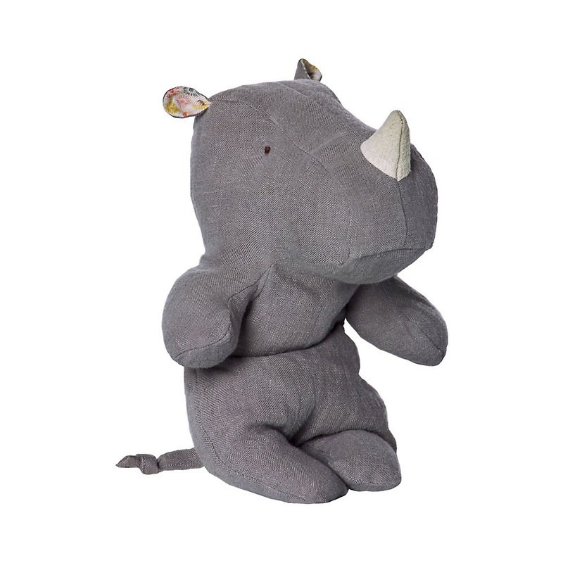 Maileg Rhino, Grey - ตุ๊กตา - ผ้าฝ้าย/ผ้าลินิน สีเทา