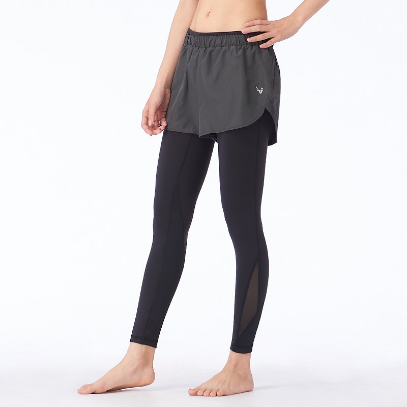 [MACACA] Stage Pressure Difference 2in1 Short Pants - ASG7851 Black/Gray - Women's Sportswear Bottoms - Nylon Black