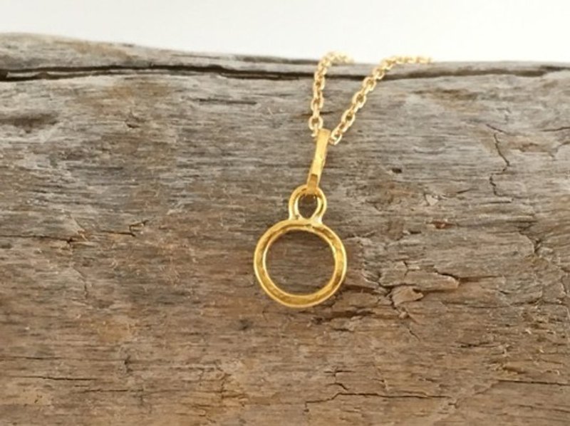 K24 Pure Gold Ring Pendant ◇ Pure Gold Ring Pendant Top - สร้อยคอ - โลหะ 