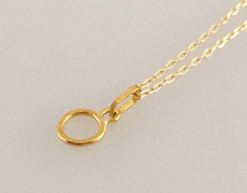 K24 Pure Gold Ring Pendant ◇純金の輪 ペンダントトップ - ショップ