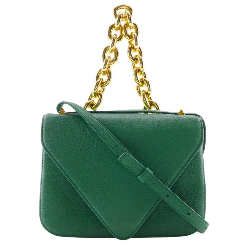 【日本直送】ボッテガヴェネタ BOTTEGAVENETA マウント エンベロープ ショルダーバッグ 2WAYチェーンショルダー レザー 緑 レディース【中古】 - 側背包/斜背包 - 真皮 綠色