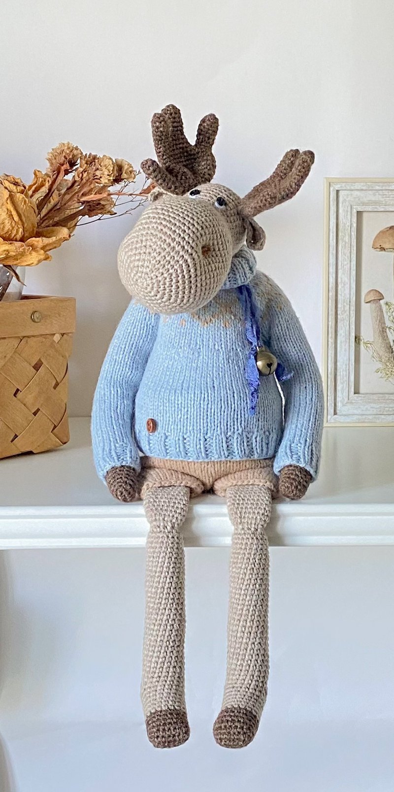 鉤針玩具 Crochet moose - ของเล่นเด็ก - วัสดุอื่นๆ สีนำ้ตาล