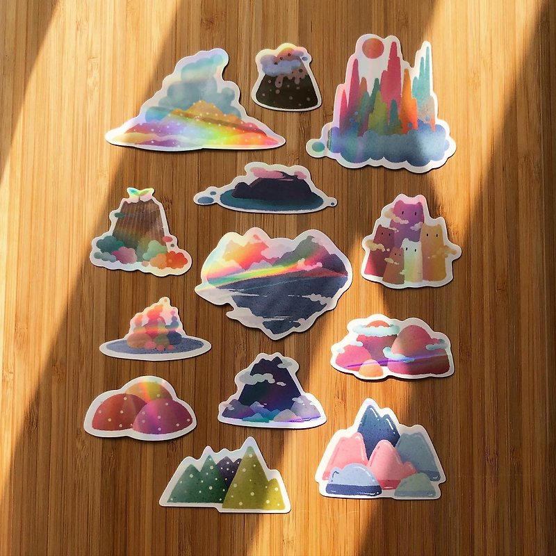 Dream Island Rainbow Glossy Waterproof Sticker by Lynne - Stickers - Paper Multicolor