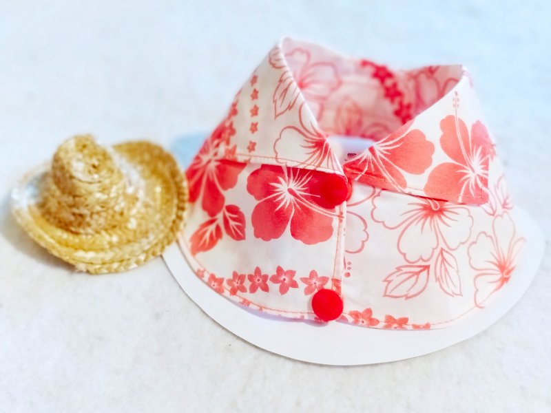 Summer Aloha 夏老威恤衫造型頸飾 頸項 collar - 寵物衣服 - 棉．麻 紅色