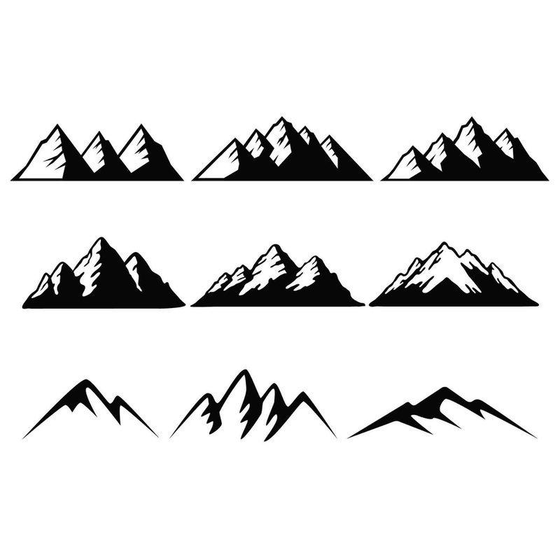 Mountain svg, mountains svg, peak svg, mountain pdf, mountains eps, Cricut, SVG - 圖文模板設計 - 其他材質 