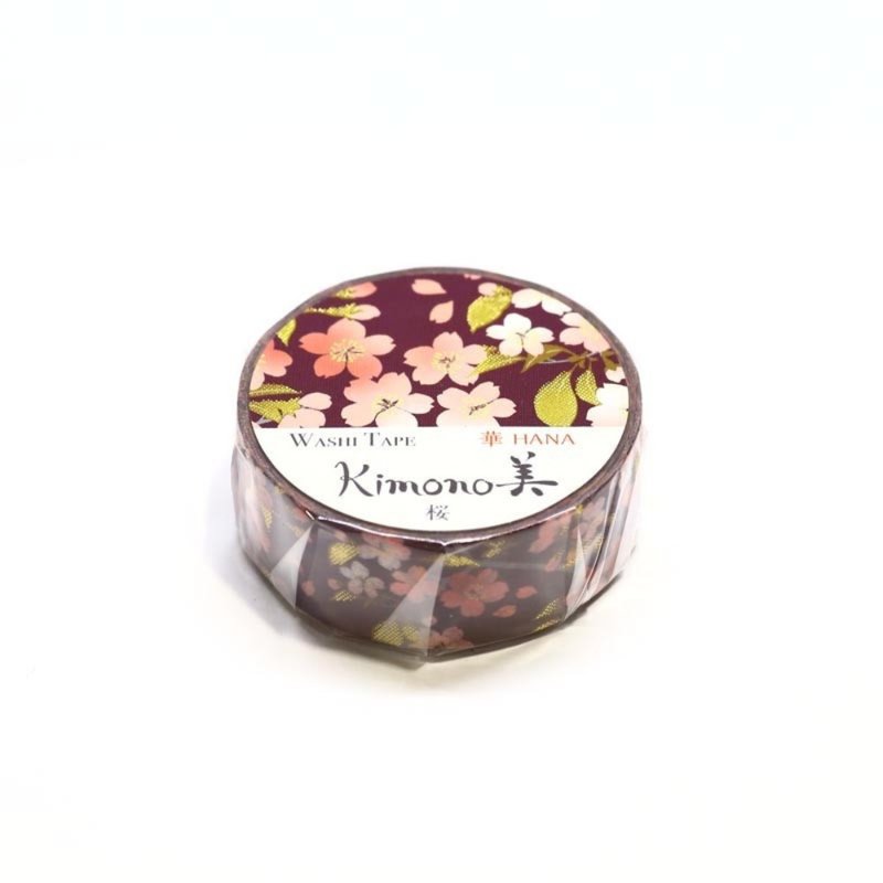 【日本 SAIEN】Kimono美 燙金和紙膠帶－華 HANA 系列 - 紙膠帶/和紙/PET - 紙 