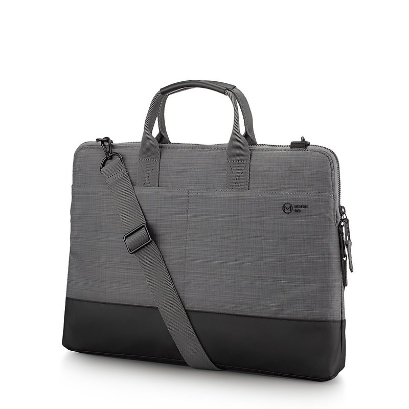 Anti-fouling and splash-proof Metro 15.6 吋 commute fast-moving business bag - linen ash - Laptop Bags - Waterproof Material Gray