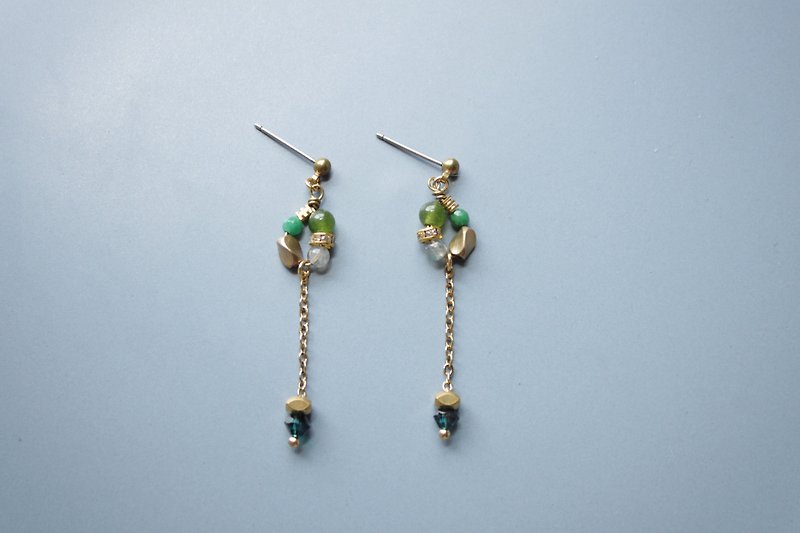 │Small Garden│Earrings (Bouquet Edition)-Taiyu - Earrings & Clip-ons - Other Metals Green