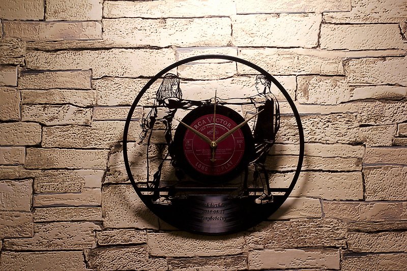 【 客製】有製黑膠時鐘 - 時鐘/鬧鐘 - 木頭 