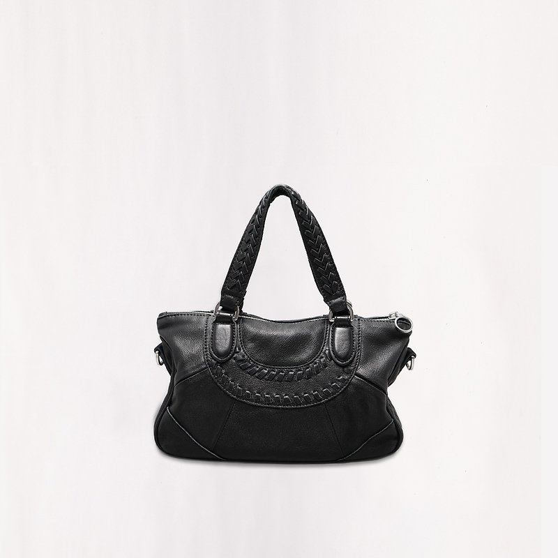 Adele soft leather tote side backpack - Handbags & Totes - Genuine Leather Black