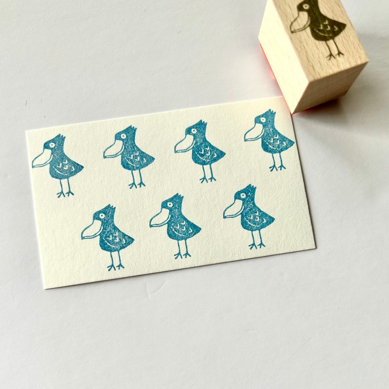 Rubber stamp shoebill - ตราปั๊ม/สแตมป์/หมึก - ยาง สีเทา