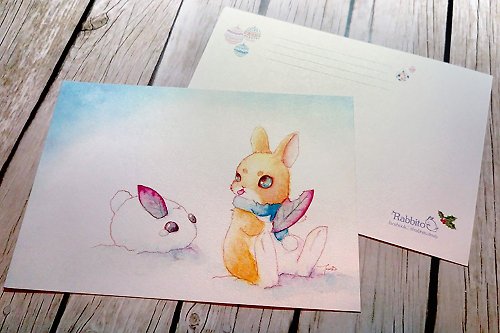 Rabbito 小淘氣聖誕兔兔名信片