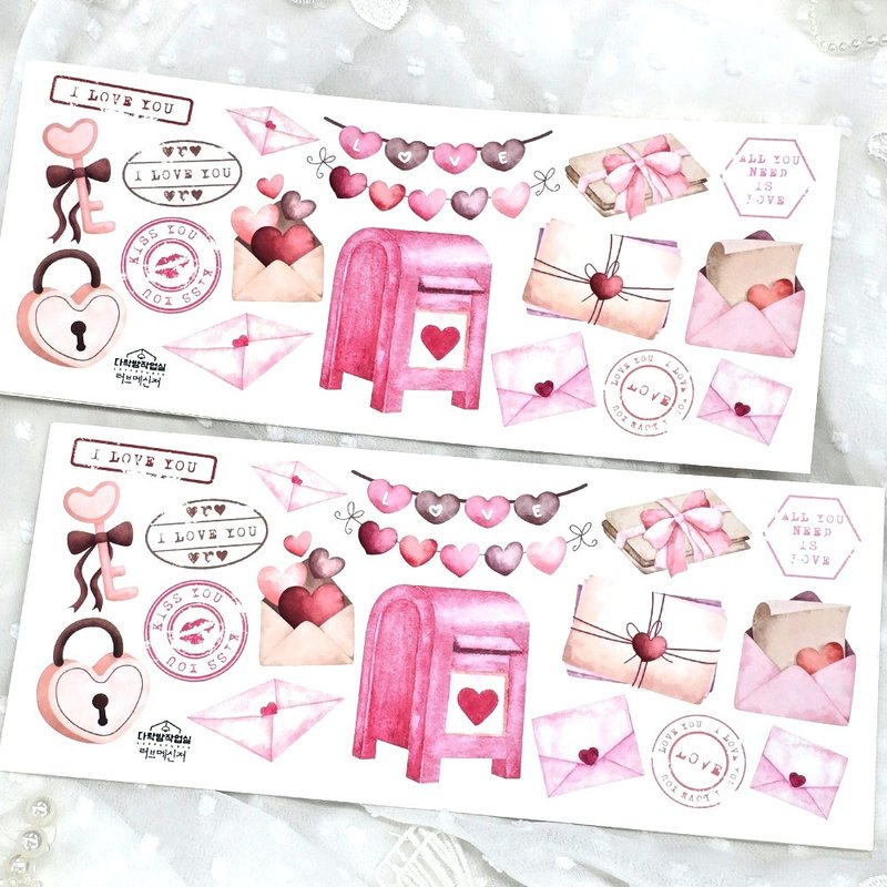 :Love messenger: Matte Transparent sticker - 貼紙 - 其他材質 