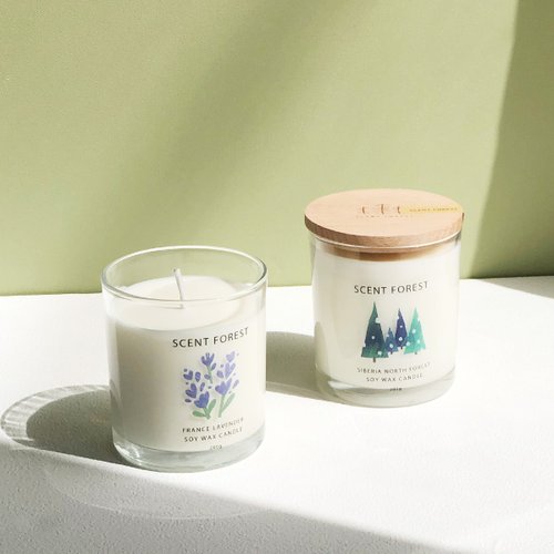 Scent Forest 香氛森林 【融蠟燈可用】天然精油大豆香氛大蠟燭-200g-現貨7款-可客製款式