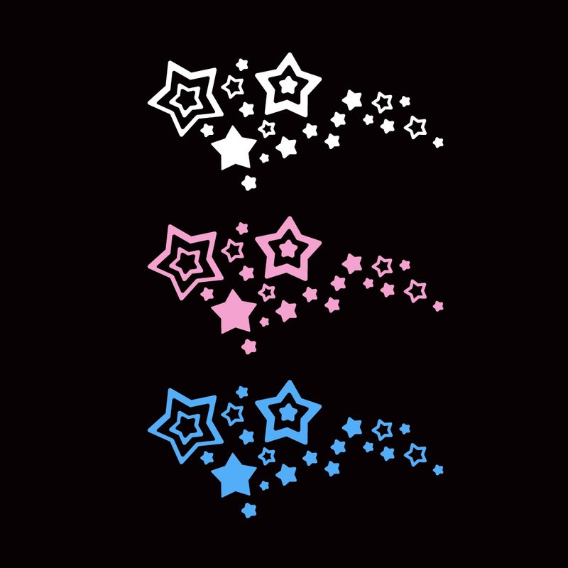Star Heart Star Silver White Reflective Sticker High Brightness Waterproof Sunproof STAR Meteor Cute Sticker - สติกเกอร์ - วัสดุกันนำ้ 