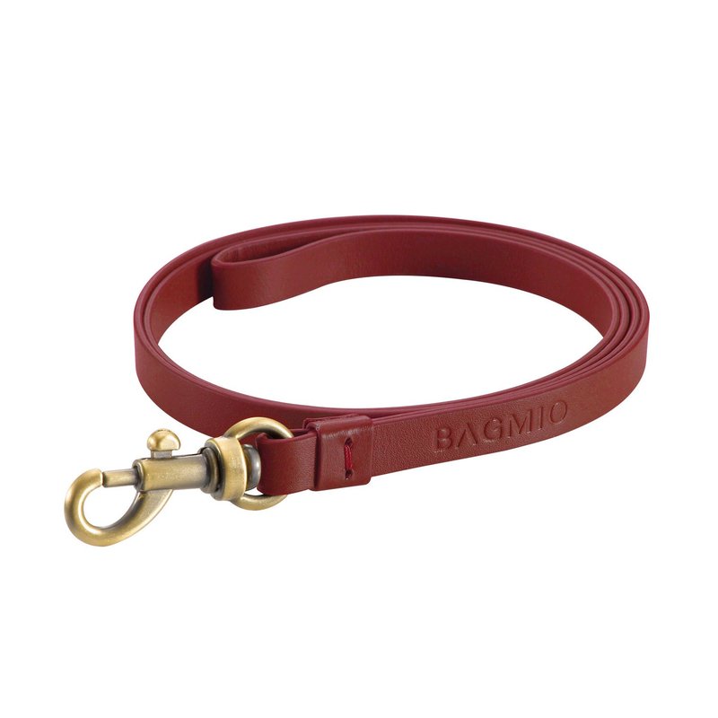 Bagmio | Cowhide Long Strap | Red | Lanyard | Bronze Metal - เชือก/สายคล้อง - หนังแท้ สีแดง