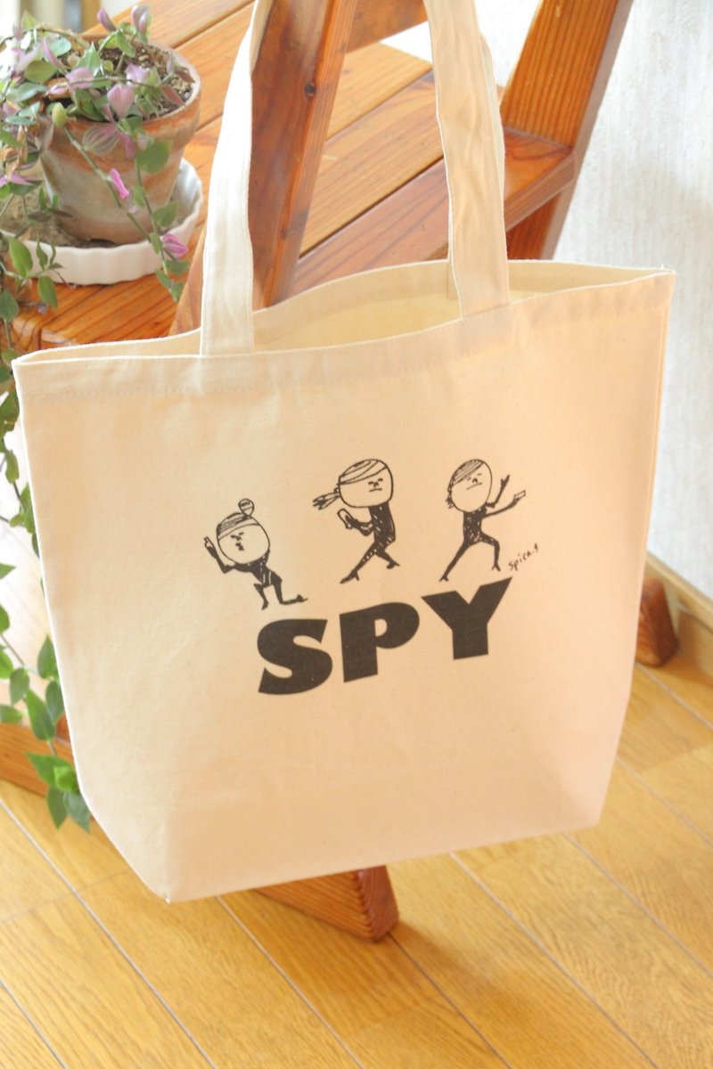 "Spy" canvas tote bag - Messenger Bags & Sling Bags - Paper White