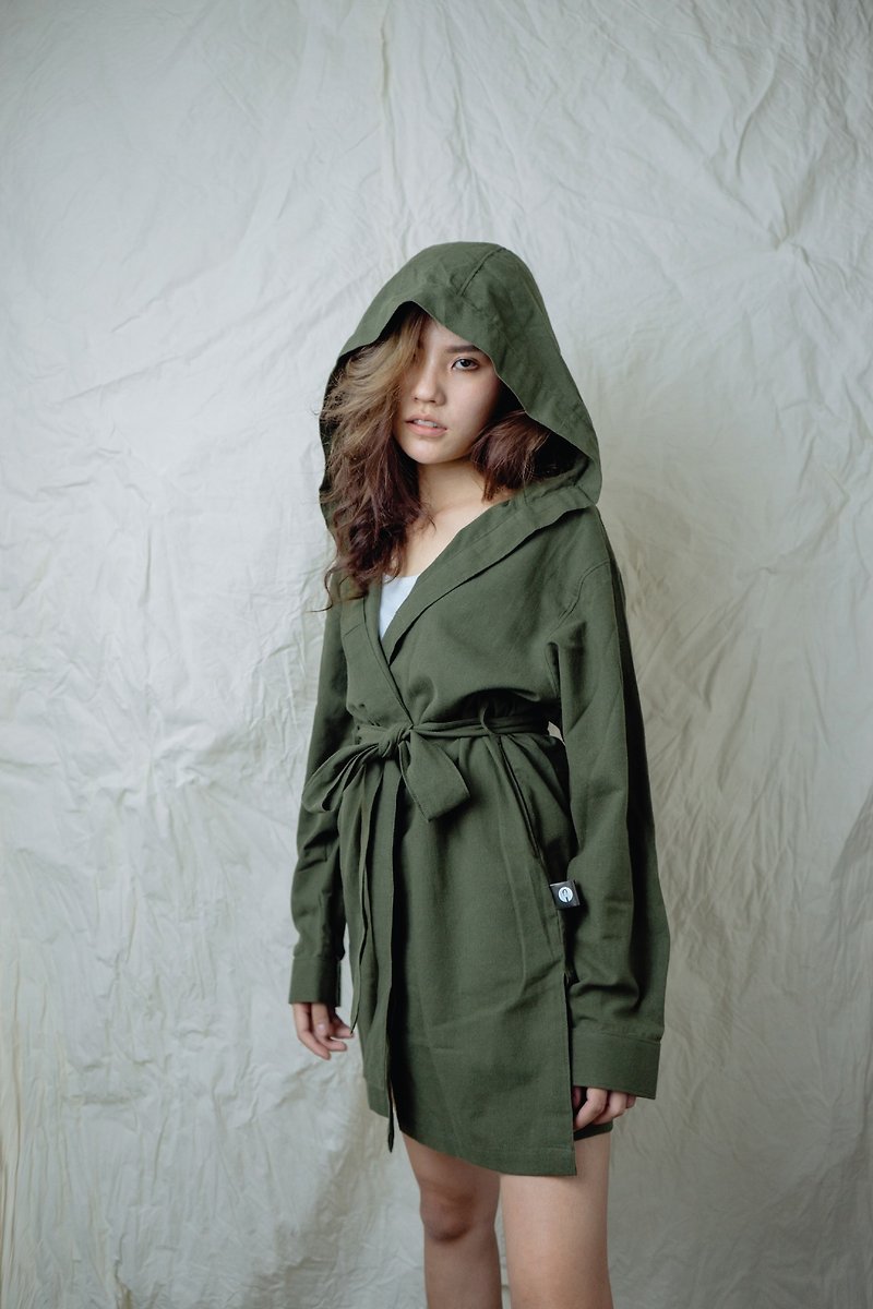 UNDER-COVER Hoodigan vol.1 (สีเขียว) - เสื้อแจ็คเก็ต - ผ้าฝ้าย/ผ้าลินิน สีเขียว