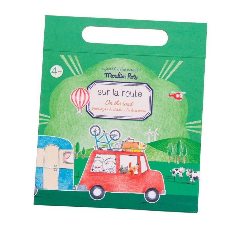 French Moulin Roty Magnet Game Book - Observe the Road - ของเล่นเด็ก - กระดาษ หลากหลายสี