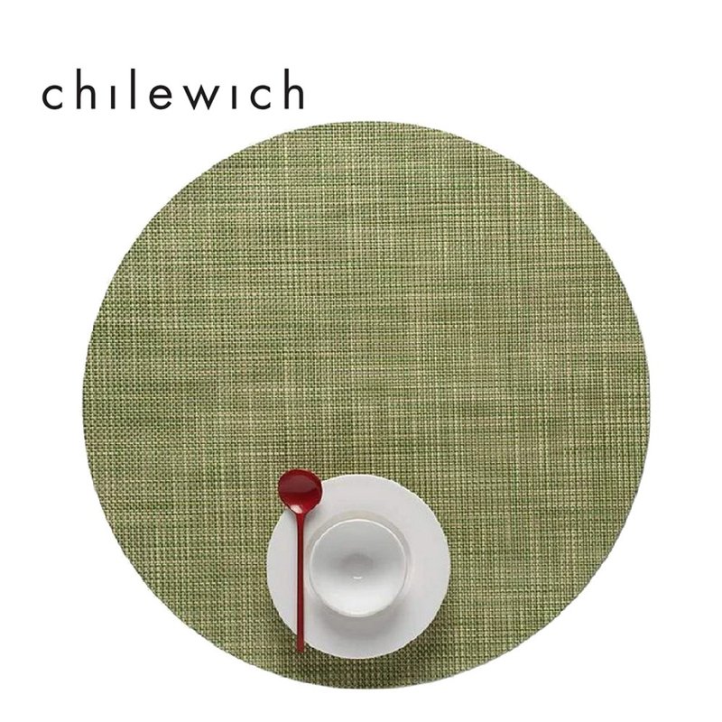 Mini Basketweave 細網系列-圓餐墊38cm(蒔蘿綠/Dill) - 餐桌布/桌巾/餐墊 - 塑膠 綠色