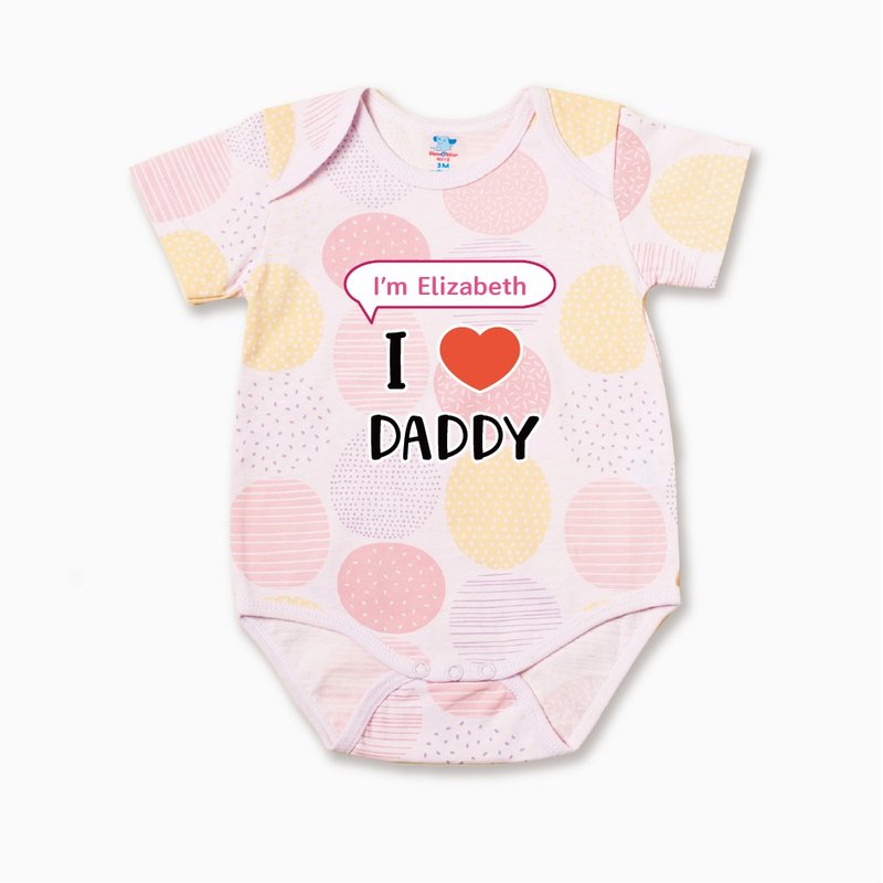 客製化禮物-寶寶姓名。純棉嬰兒包屁衣/連身服-寶寶新生兒彌月禮 - 包屁衣/連身衣 - 棉．麻 多色