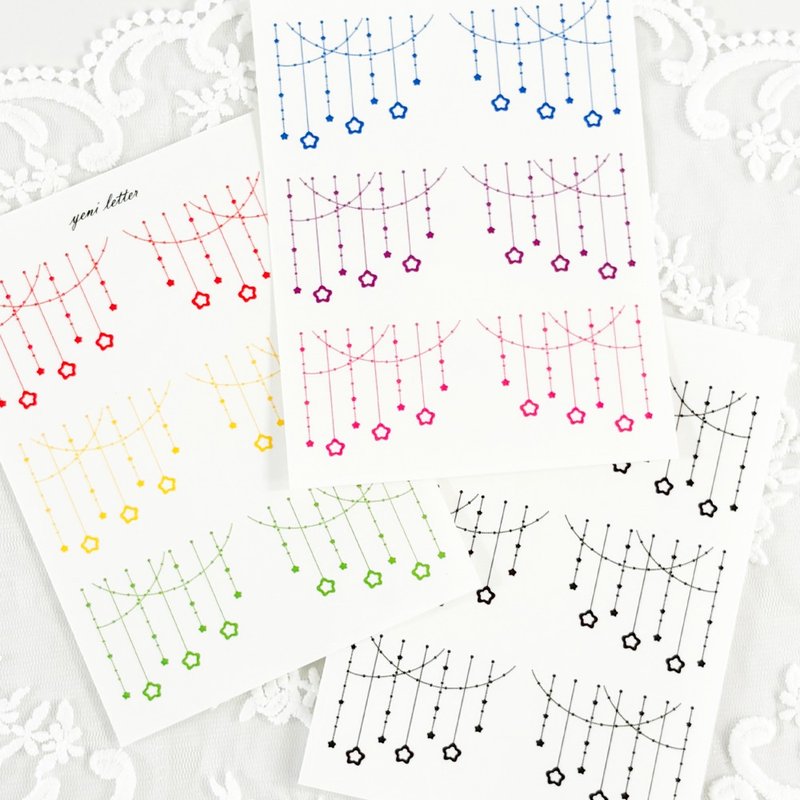 スタードロップステッカー - ステッカー・シール - その他の素材 多色