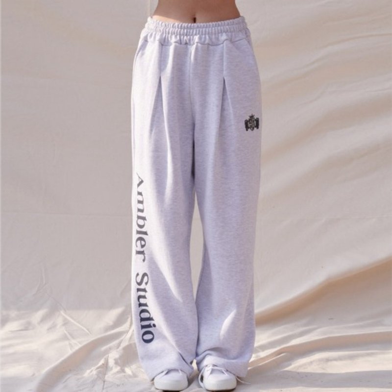 Ambler AP701 Straight Pants Trophy White Melange 運動長褲 - 女長褲 - 棉．麻 