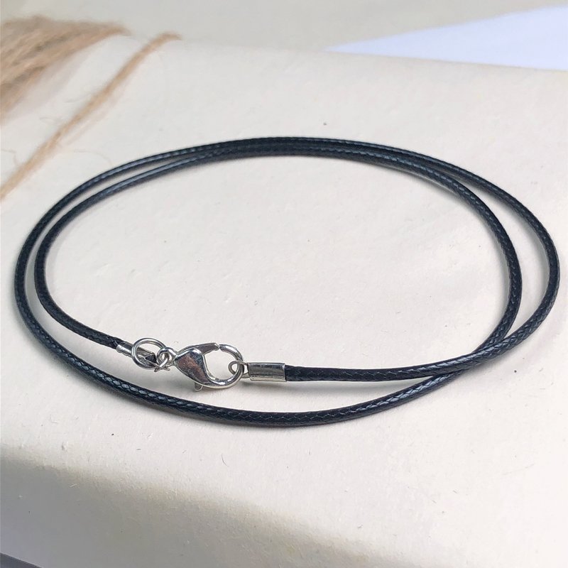 Black Leather Rope Necklace | Necklace Accessories | - สร้อยคอ - หนังแท้ สีดำ