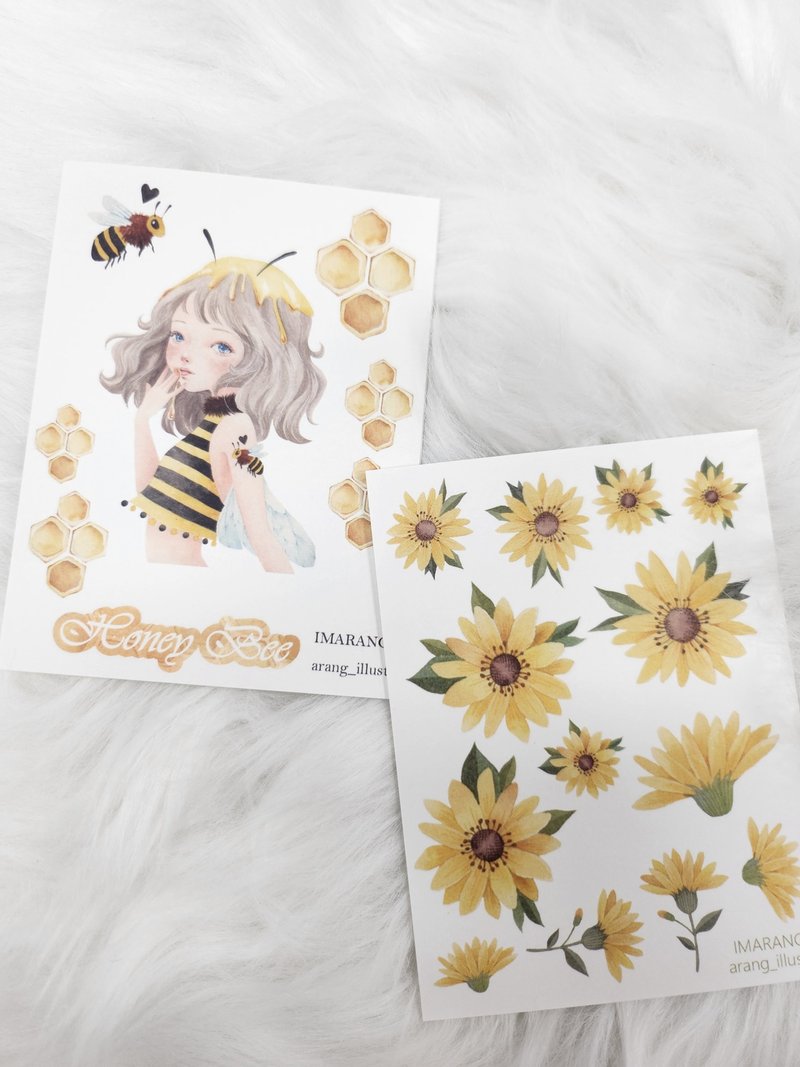 Honey bee collage paper 180g - 貼紙 - 紙 