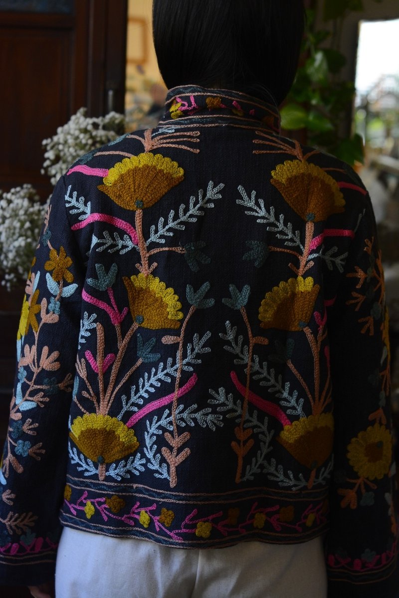 Suzani蘇札尼手工刺繡純棉寬袖外套 - 優雅 - 女大衣/外套 - 棉．麻 多色