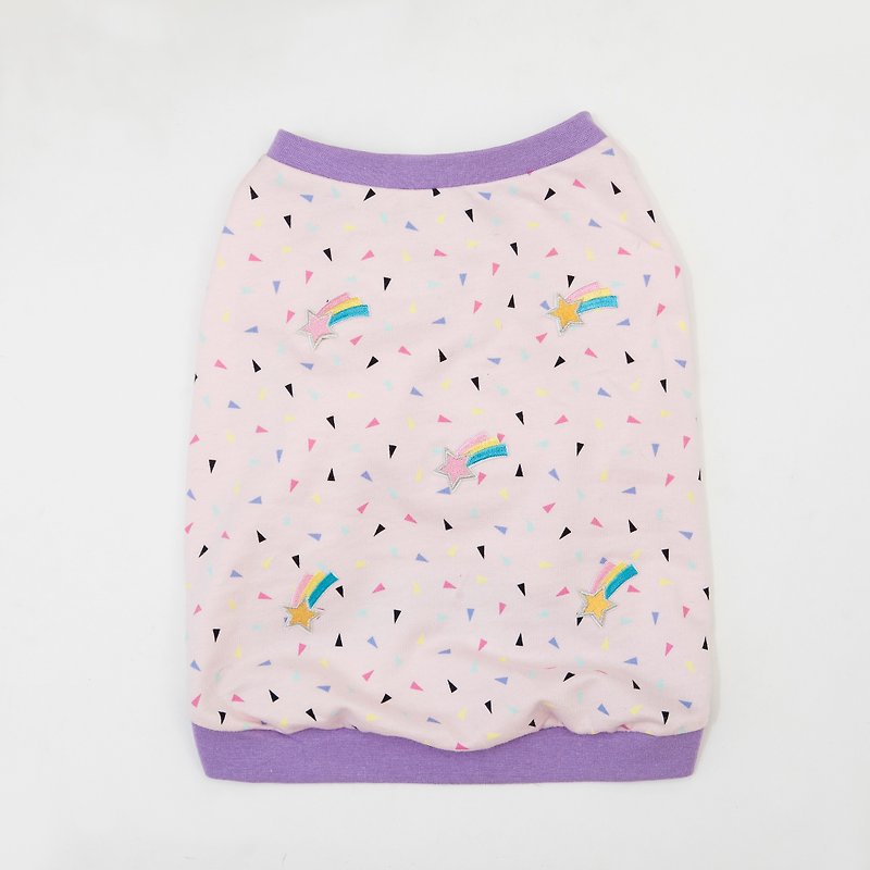 Sky full of small meteors cotton crew neck top - Clothing & Accessories - Cotton & Hemp Pink