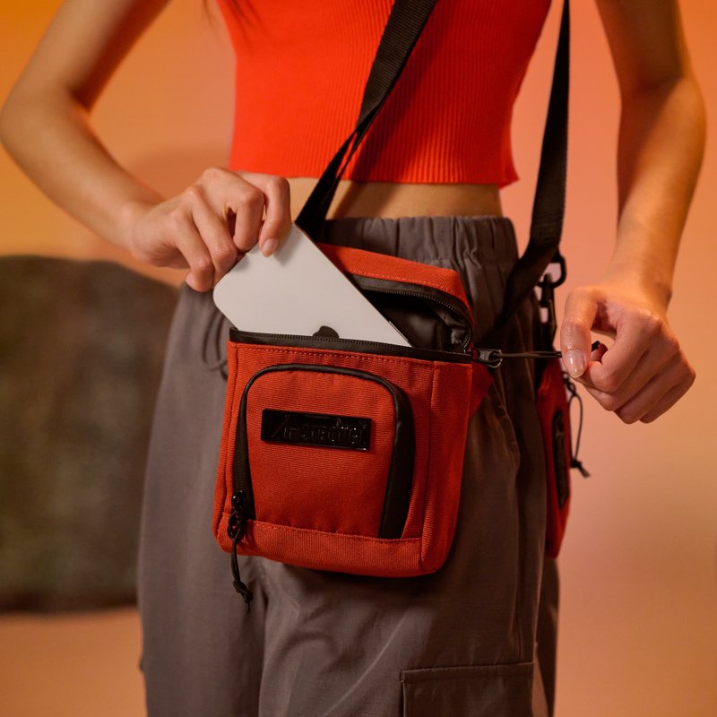 【Hong Kong Brand】02-RUCKSACK Nano | Rustic Orange - Messenger Bags & Sling Bags - Polyester Orange