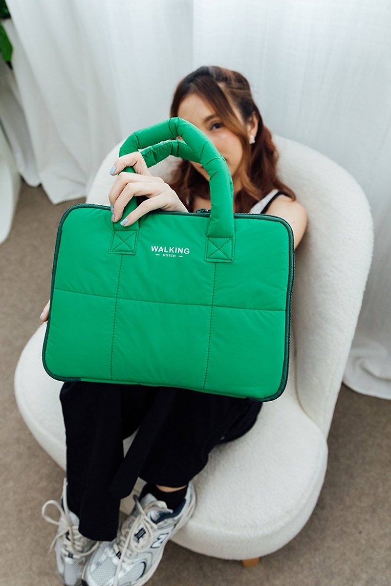 Bill Mini Puffy Bag : Green - Briefcases & Doctor Bags - Other Materials Green