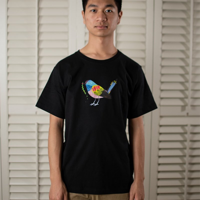Five-colored barbet - Men's T-Shirts & Tops - Cotton & Hemp Black