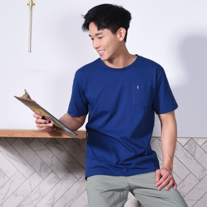 MEN'S ORIGINAL TEE∣Ultra Soft with Magpie Embroidery ‧ 6 color Classic Pocket T - เสื้อยืดผู้ชาย - ผ้าฝ้าย/ผ้าลินิน 