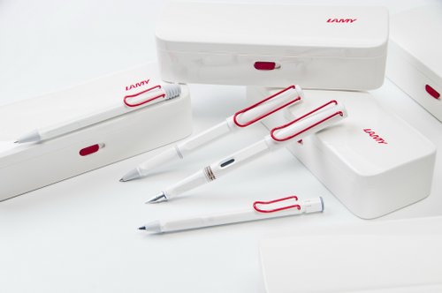 LAMY TAIWAN 官方旗艦館 全球獨家 / LAMY 原子筆 時尚禮盒 - / safari 系列 -紅白