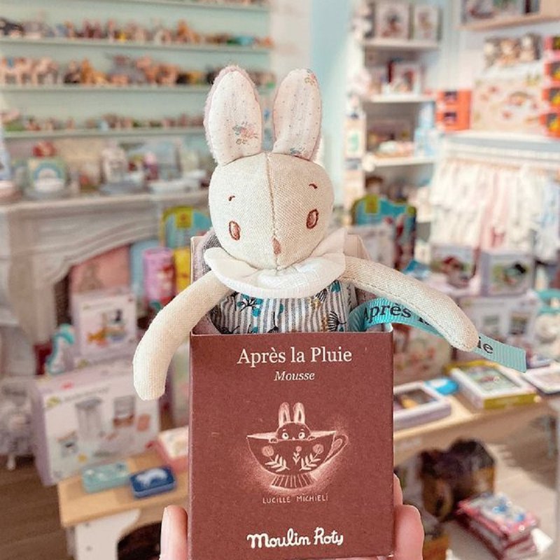 法國 Moulin Roty 雨後系列-迷你兔兔 - 彌月禮盒 - 其他材質 多色