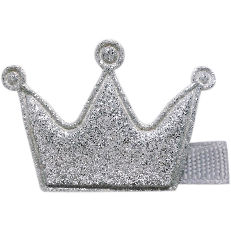 Macaron color crown hairpin all-inclusive cloth handmade hair accessories Crown Sparkle-Silver - เครื่องประดับผม - เส้นใยสังเคราะห์ สีเงิน