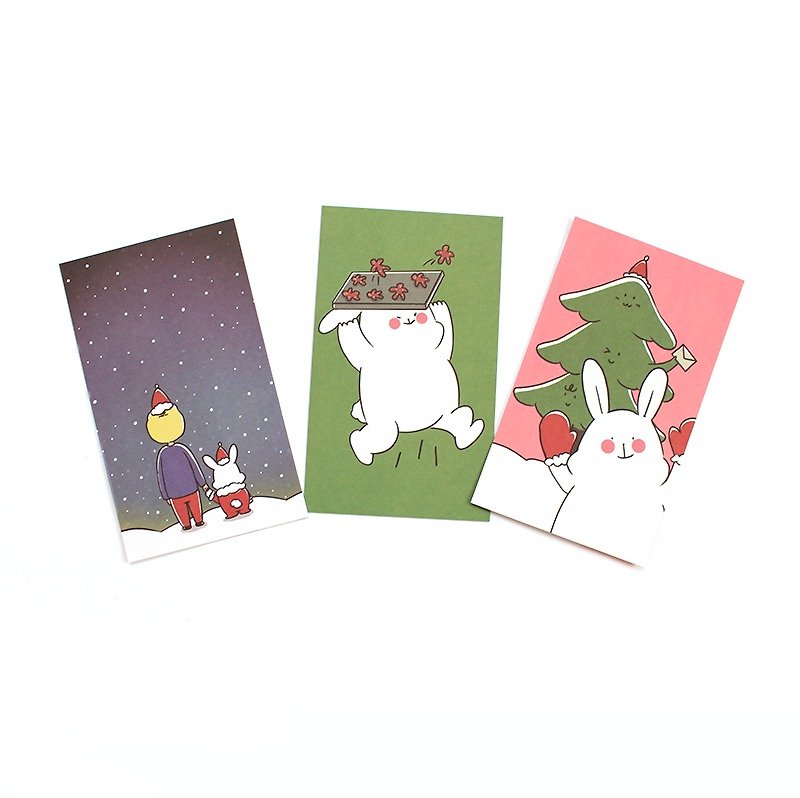 聖誕節的心意~小卡(3張一組)共5套 - 卡片/明信片 - 紙 