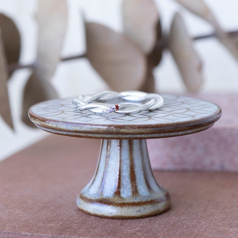 手作りシルバーリング【ツイストスター】925純銀リング ピンキーリング バレンタインギフト - リング・指輪 - スターリングシルバー シルバー