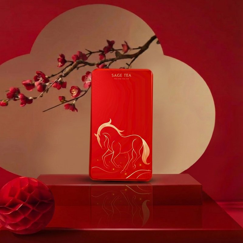 Sage 新年ティー＆クッキーギフト 金馬ギフトボックス 組み合わせ自由 - クッキー・焼き菓子 - その他の素材 ゴールド