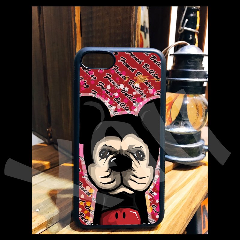 仏斗ミッキー 手描きイラスト 携帯ケース iPhone 14 13 12 11 XR 8 SE - スマホケース・カバー - シリコン 